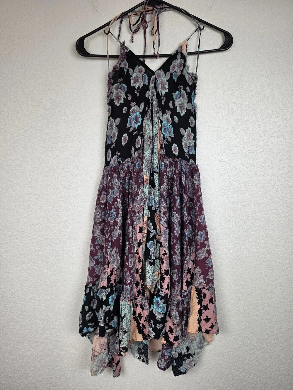 Free People Floral Patchwork Dress Size XS